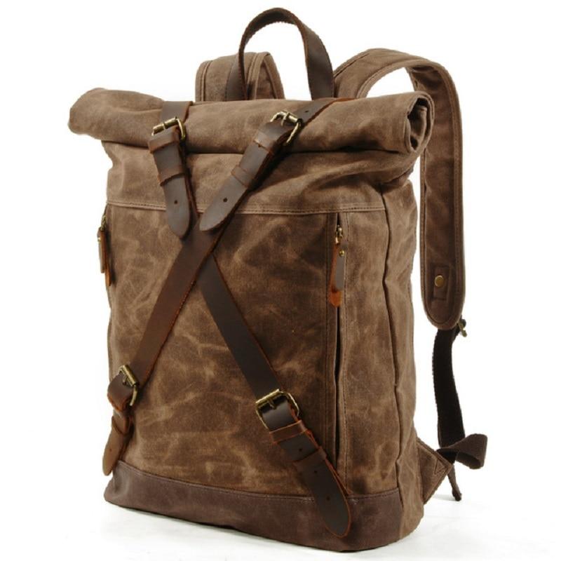 luxury canvas backpack