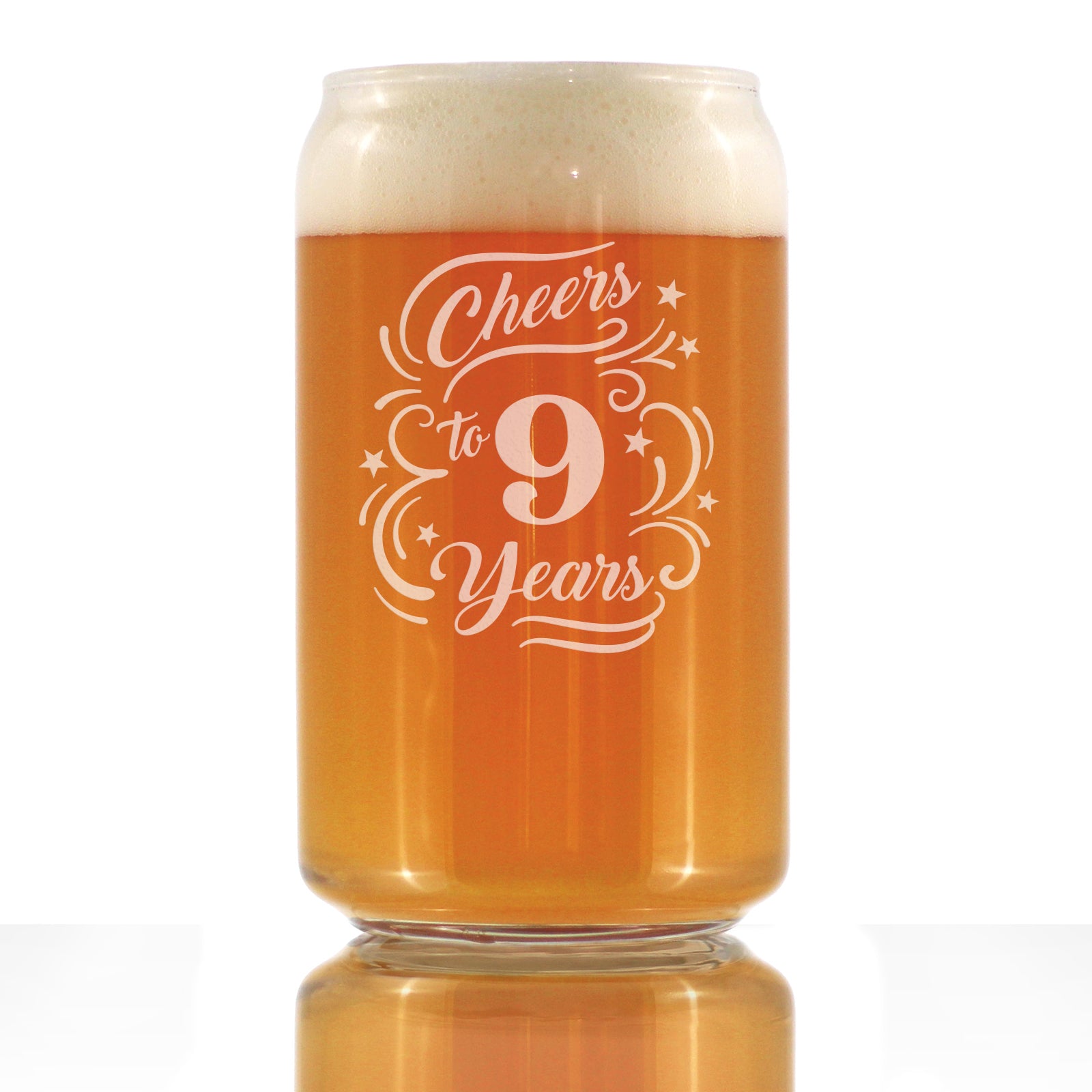 Cheers to 6 Years - Beer Can Pint Glass Gifts for Women & Men - 6th An -  bevvee