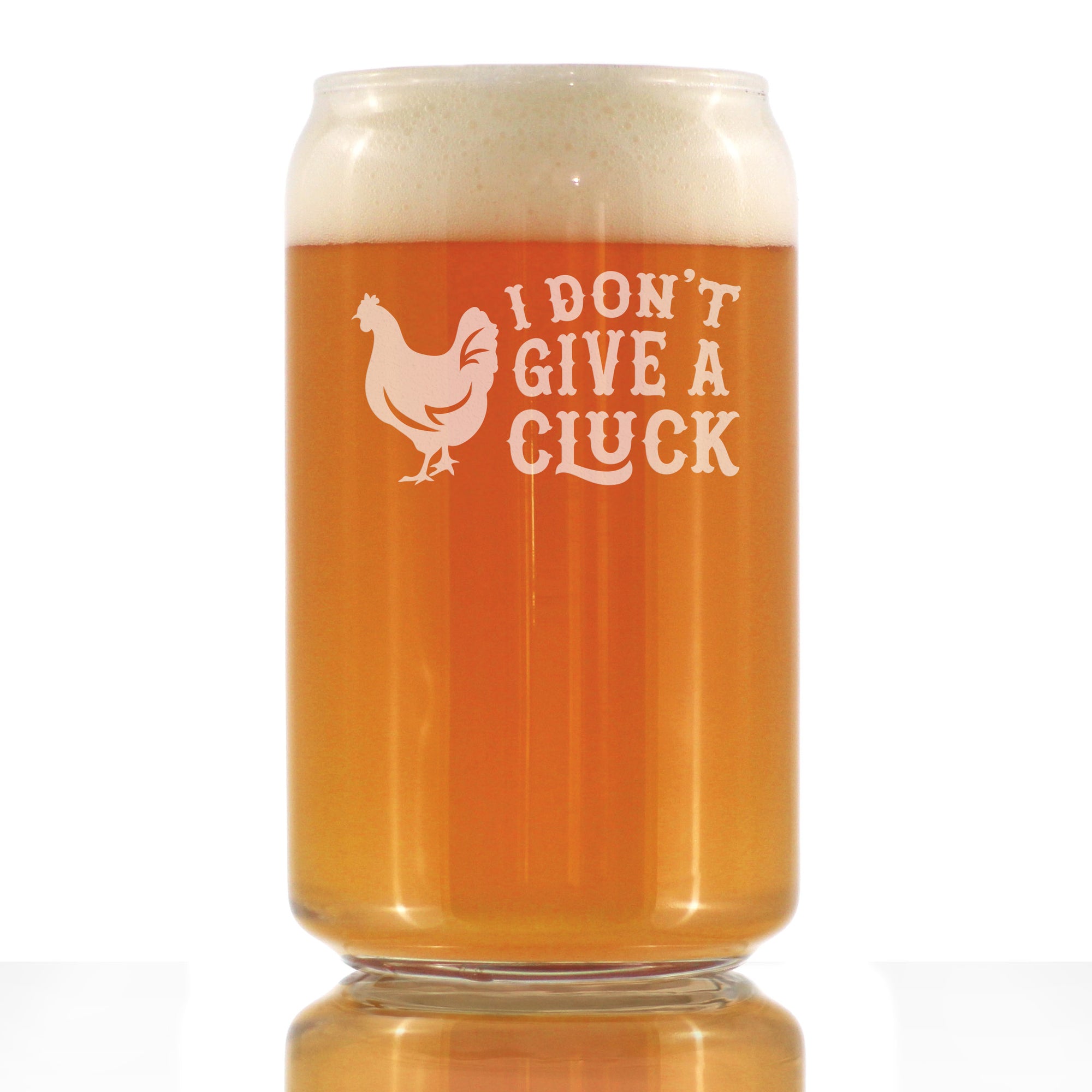 Don't Give a Cluck - Stemless Chicken Wine Glass for Women - Cute