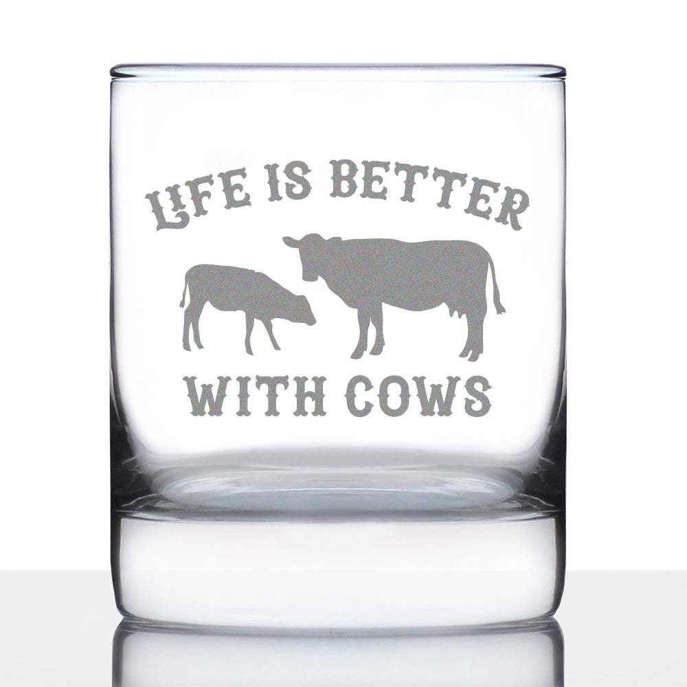 Udderly Fabulous Stemless Wine Glass - Funny Cute Cow Gifts for Women - Fun  Cow Themed Decor - Large