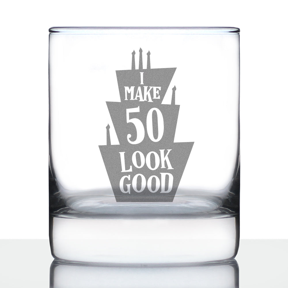 50 + 1 Middle Finger - Funny 51st Birthday Whiskey Rocks Glass Gifts for  Men & Women Turning 51 - Fun Whisky Drinking Tumbler