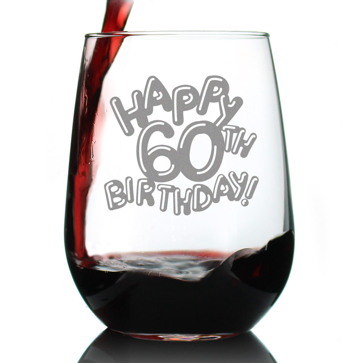 Happy 60th Birthday - Whiskey Rocks Glass Gifts for Men & Women Turnin -  bevvee