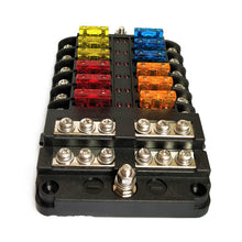 Blade Fuse Block with Cover - 12 Circuit with Negative Bus – equipurself