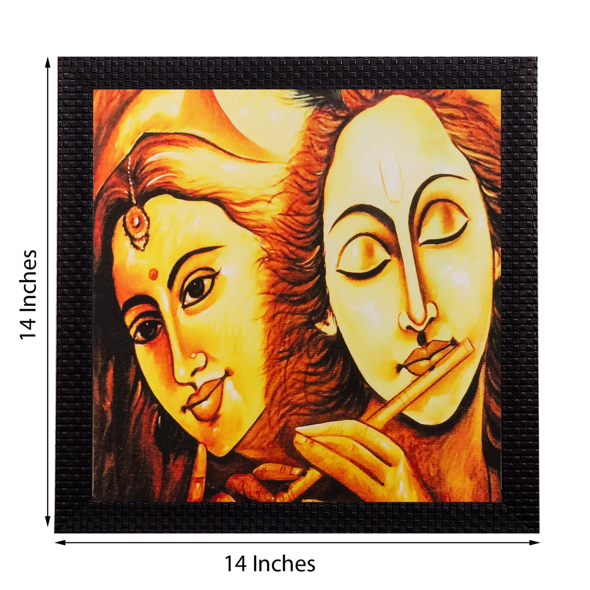 Radha Krishna Matt Textured UV Art Painting - eCraftIndia Online