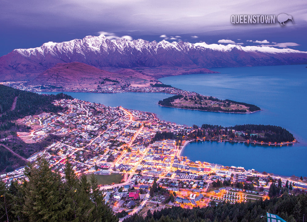 Queenstown, Night View - Large Postcard – Postcards NZ Ltd