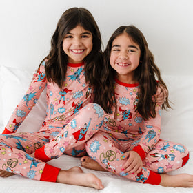 Pink Justice League Two Piece Pajama Set Little Sleepies