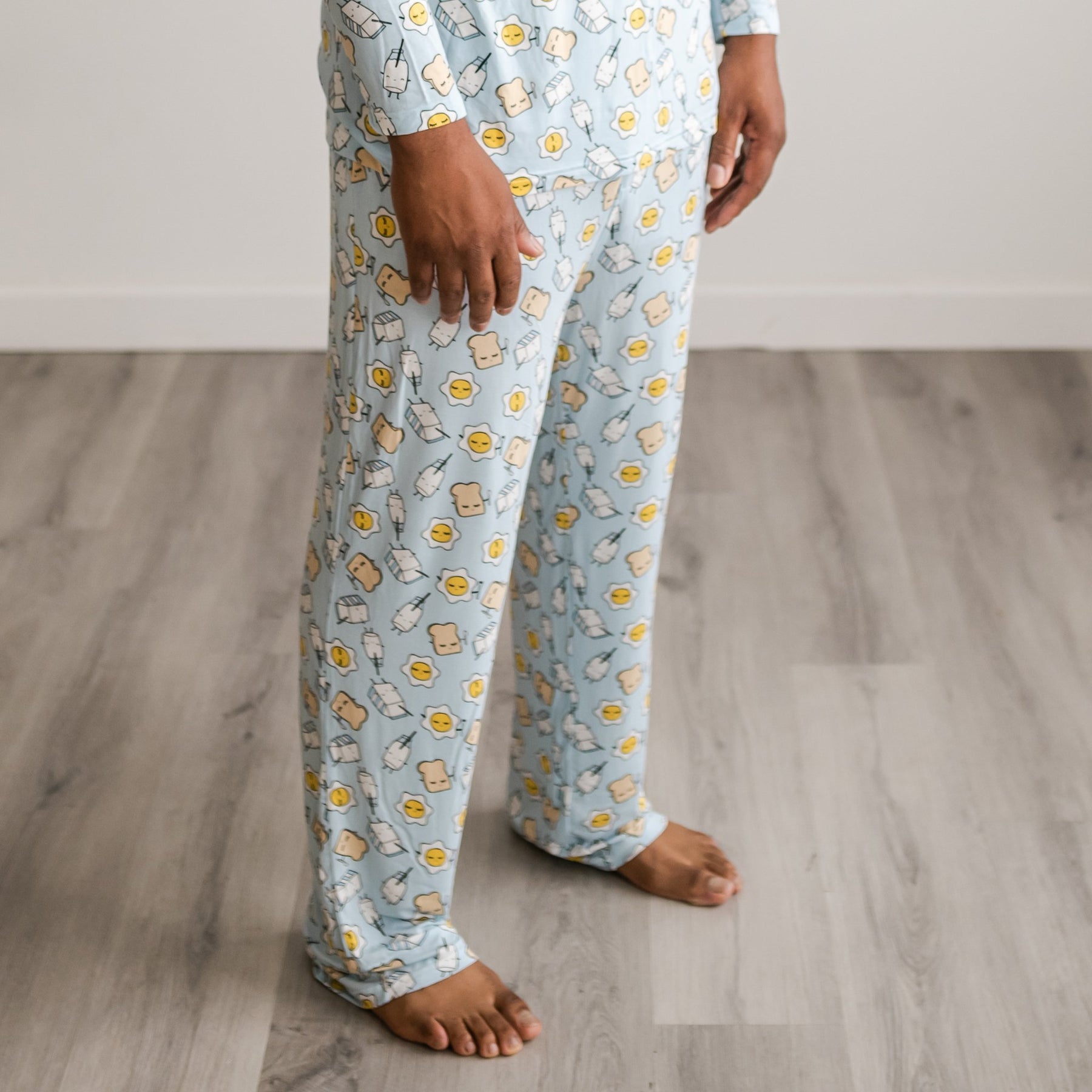 Blue Breakfast Buddies Men's Bamboo Viscose Pajama Pants – Little Sleepies