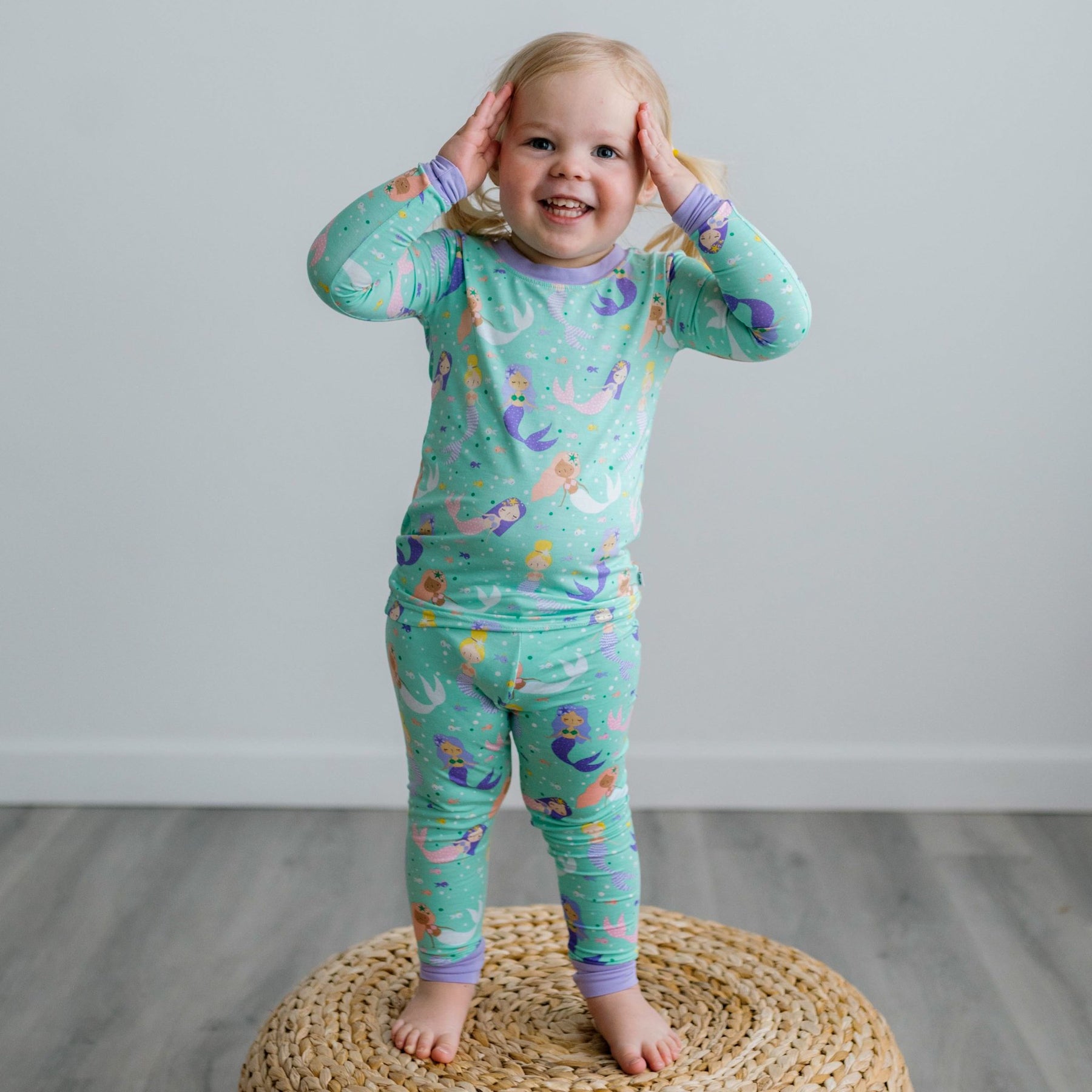 Mermaid Magic Two-Piece Bamboo Viscose Pajama Set – Little Sleepies