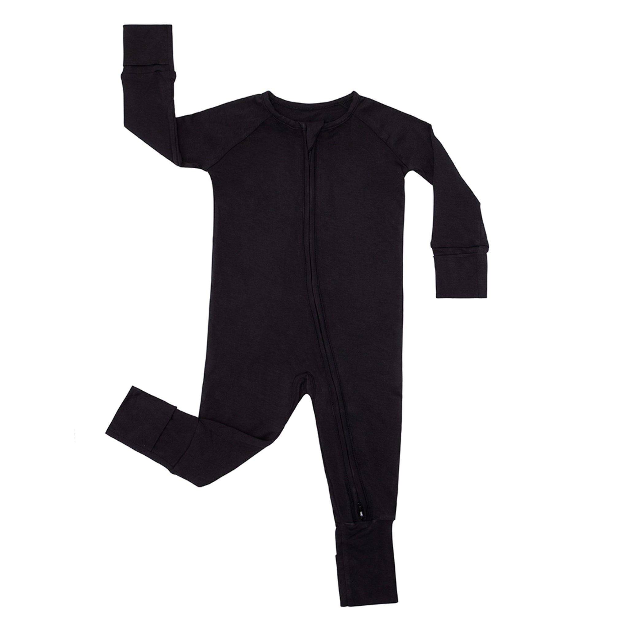 Black Bamboo Viscose Zippy - Little Sleepies