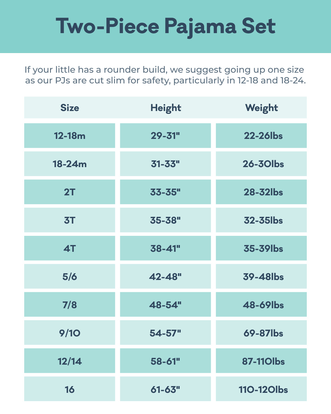 Size Guide – Love Luna