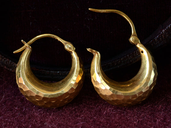 Vintage Hammered 22K Hoops – Erie Basin