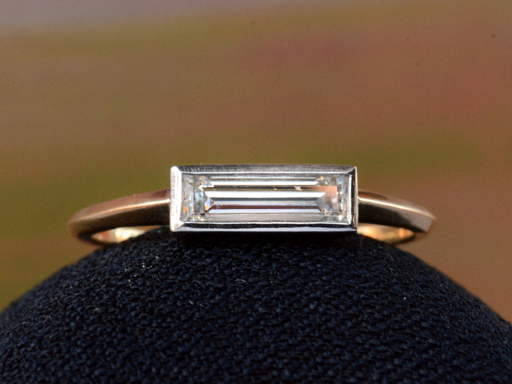 rectangle diamond ring with diamond band