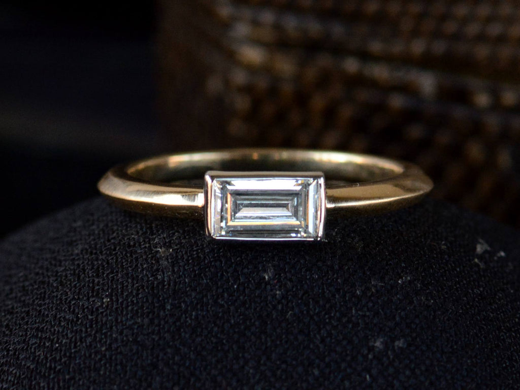 simple rectangle diamond ring