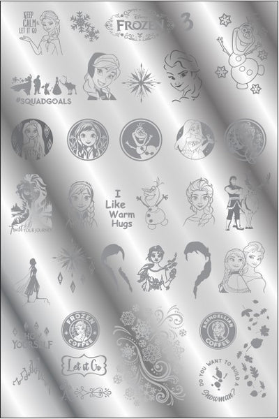 Frozen Nail Stamping Plate JL049