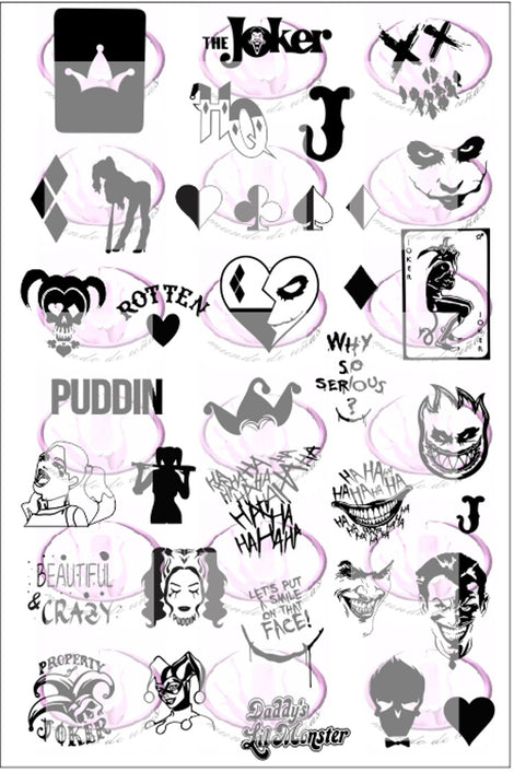 JOKER & HARLEY QUINN stamping plate – Mundo de Unas