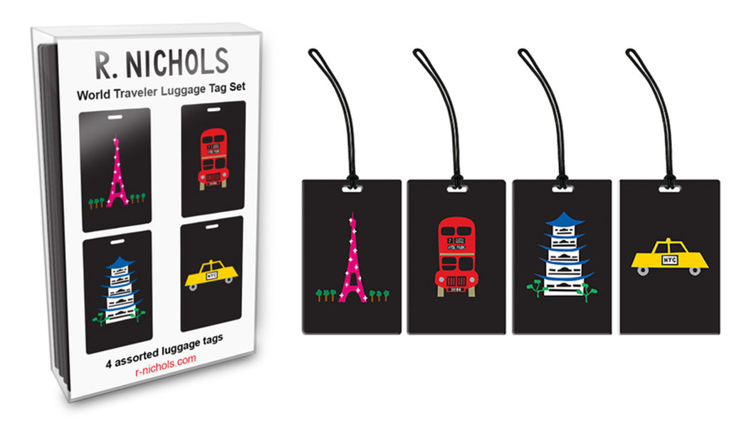 R. Nichols World Traveler Luggage Tag Set