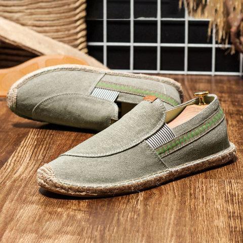 Canvas Elastic Band Flats Loafers 