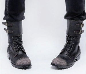 Military Vintage Biker Boots Men's 