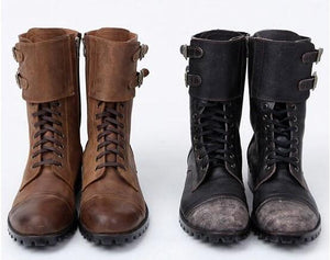 military vintage biker boots