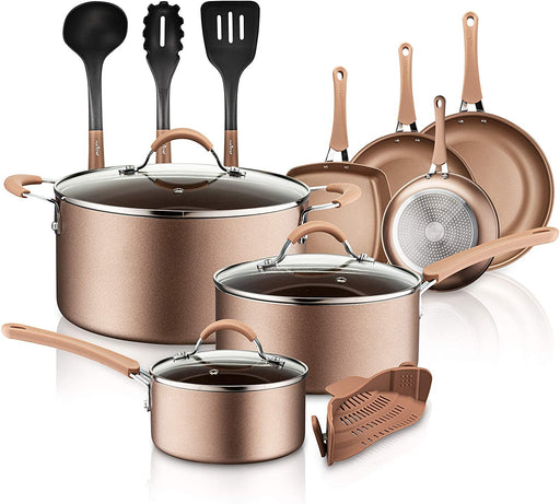 Redchef Ivory Collection Ceramic Nonstick Pots and Pans 7-Piece Cookwa –  RedChef