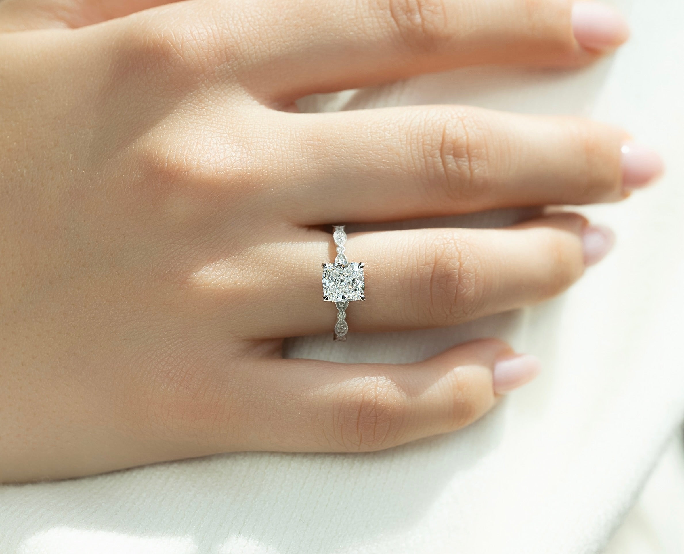 Aura round brilliant diamond ring, Aura Rings For Women 