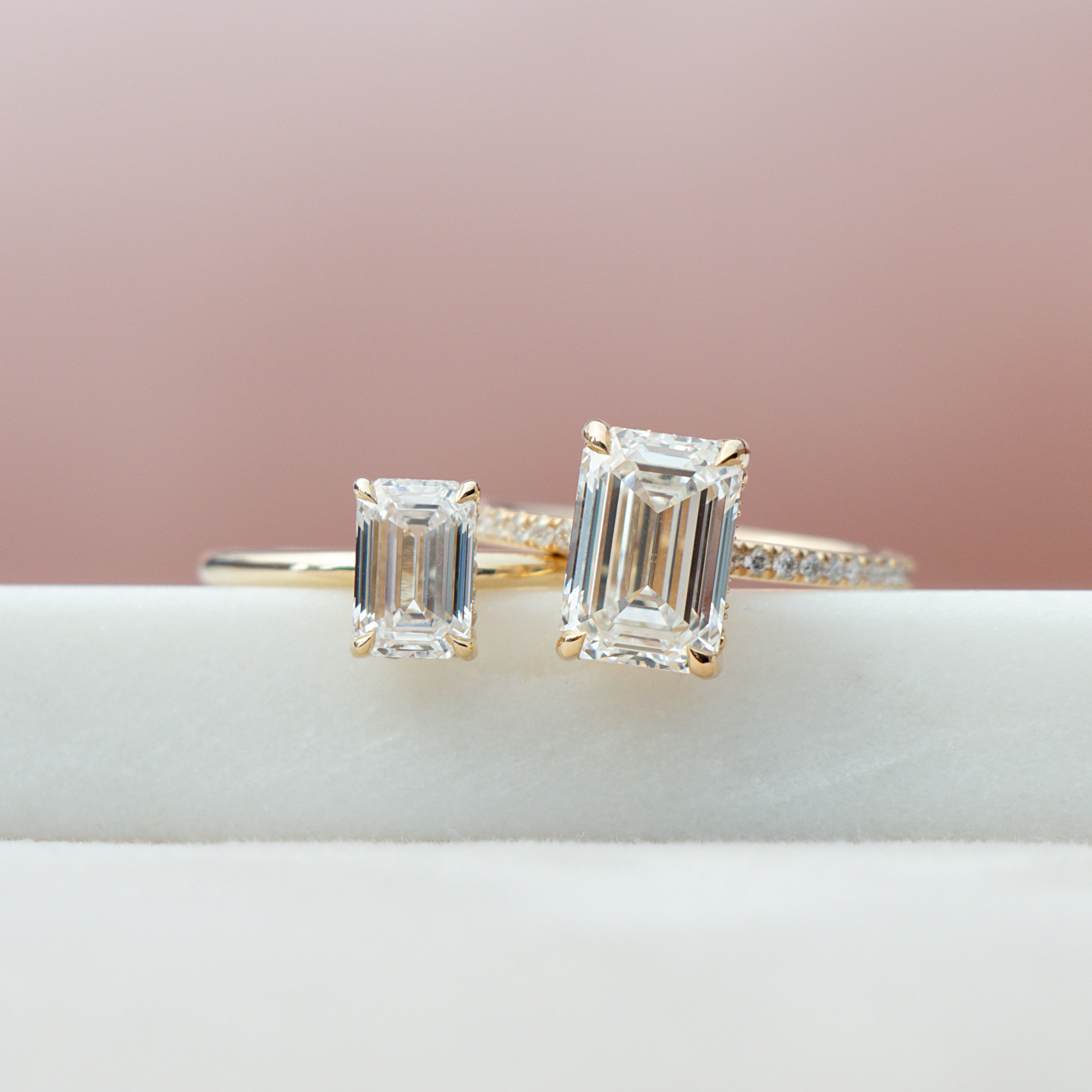 1.7 CT Emerald Cut Diamond 925 Sterling Silver Half Eternity Wedding B –  atjewels.in