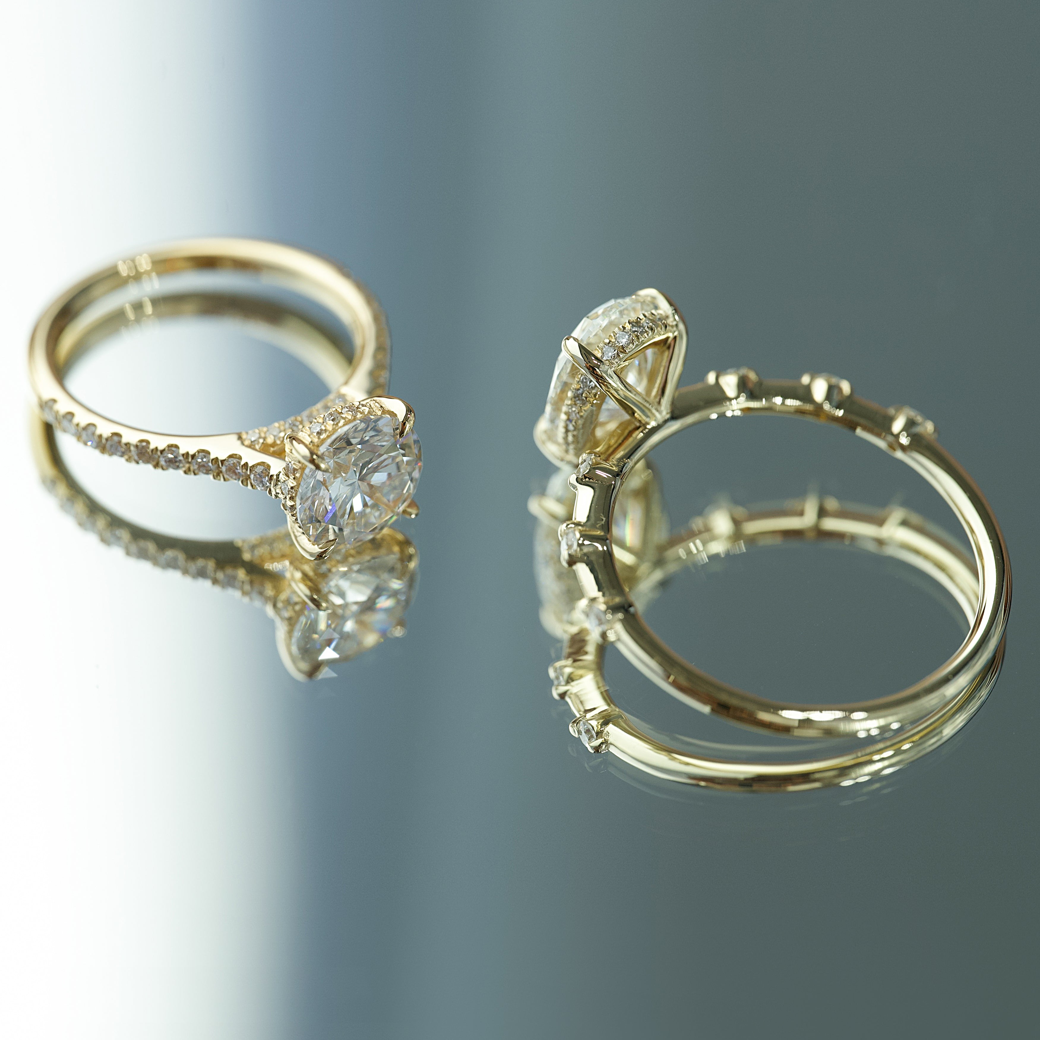 14k Yellow Gold Custom Vintage Style Diamond Engagement Ring #103460 -  Seattle Bellevue | Joseph Jewelry