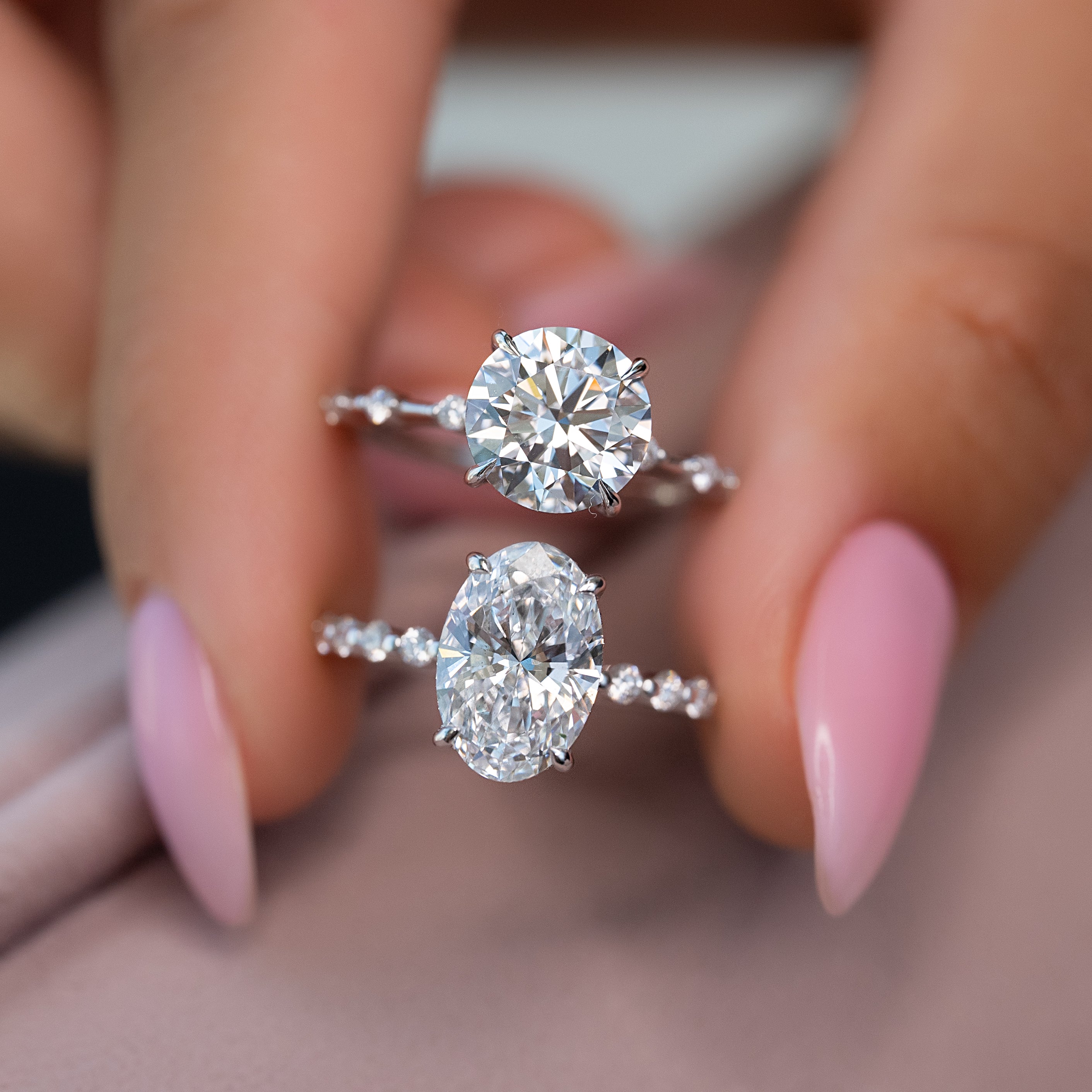 Three Stone Engagement Rings - Three Stone Diamond Rings | A.JAFF