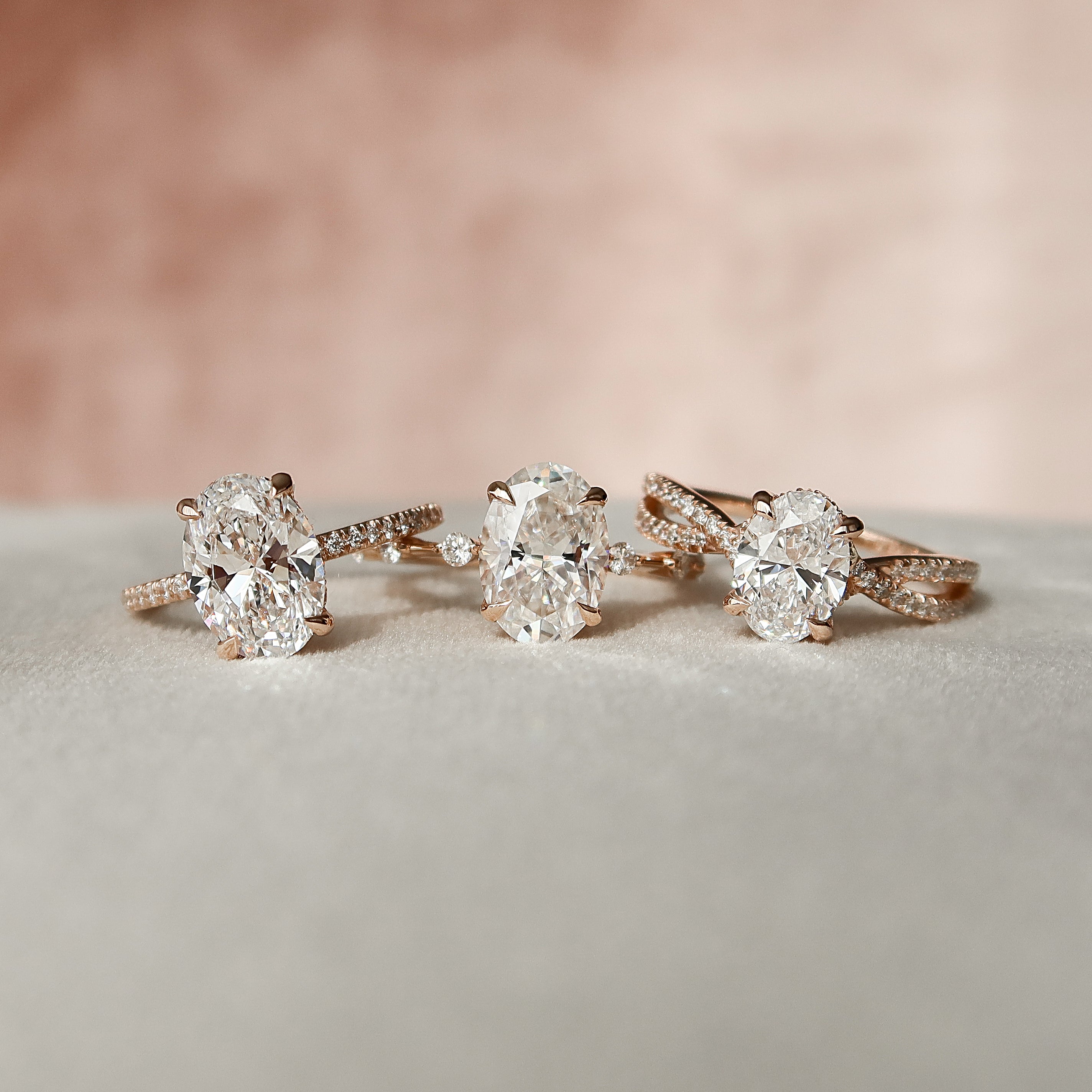 Ovaly Romantic - Rose Gold & Oval Diamond Engagement Rings