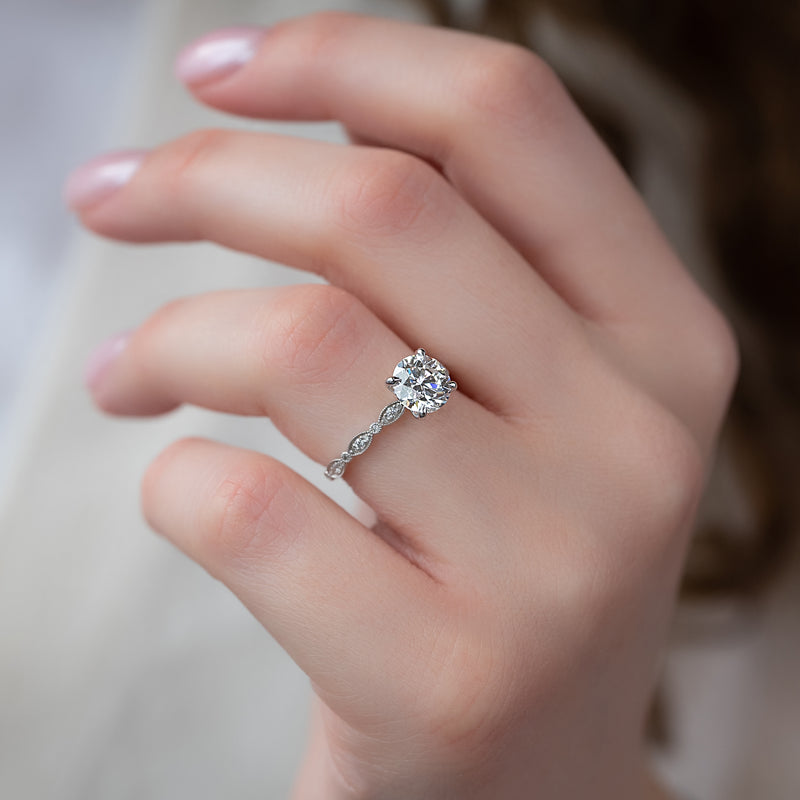 The Jasmine - Engagement Ring Made in White Gold