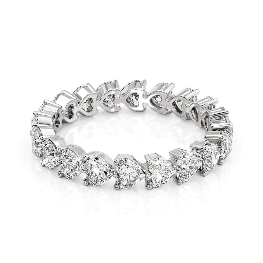 2.5ct Heart Shared Prong Eternity WG