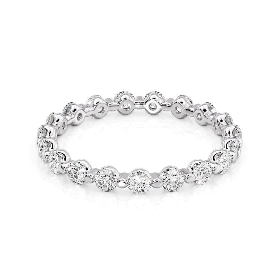 1ct Round Shared Prong Eternity WG