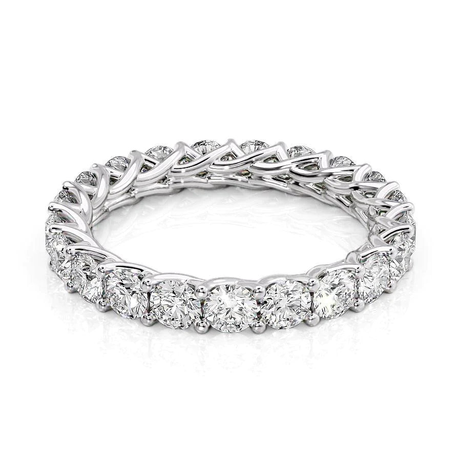 2ct Round Trellis Eternity WG