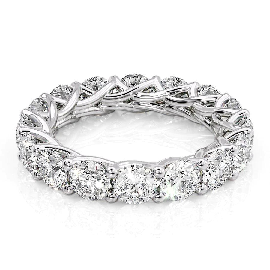 4.5ct Round Trellis Eternity WG