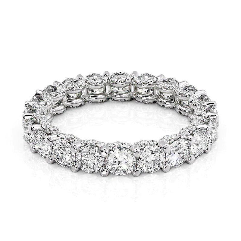 2.8ct Round U Pave Prong Eternity WG