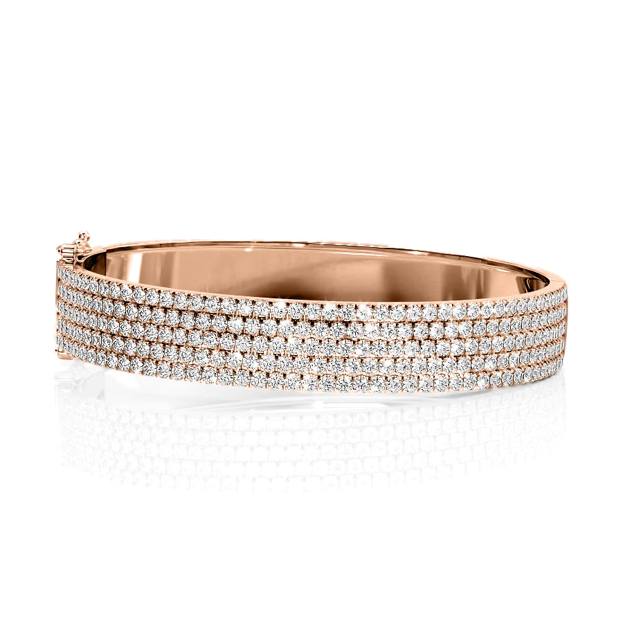 Diamond Five Row Tennis Bracelet in 14k White Gold 7 Ctw – Avianne Jewelers