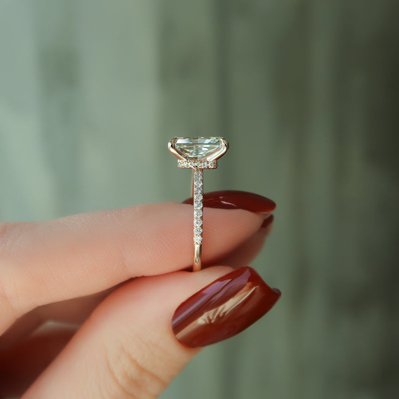 The Pave Nelly - Engagement Ring Made in Rose Gold