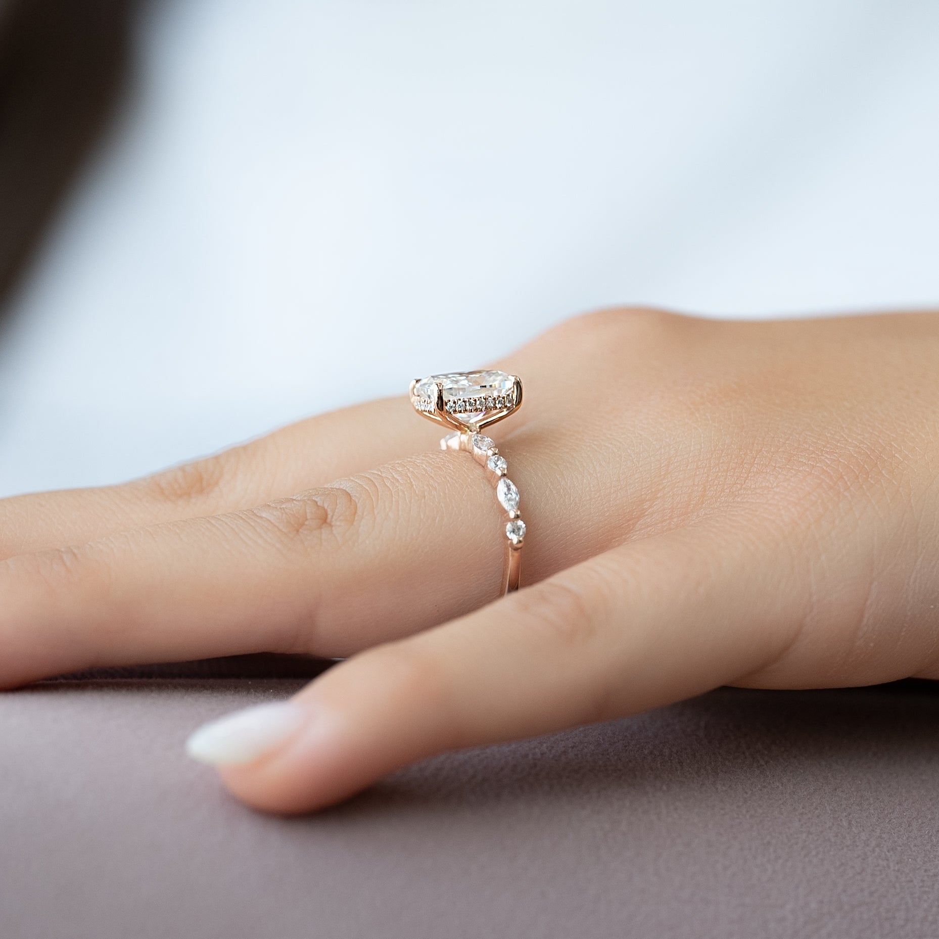 Temperament Simple Ring Rose Jewelry Opal Rhinestone Golden Rings for Teen  Girls | eBay