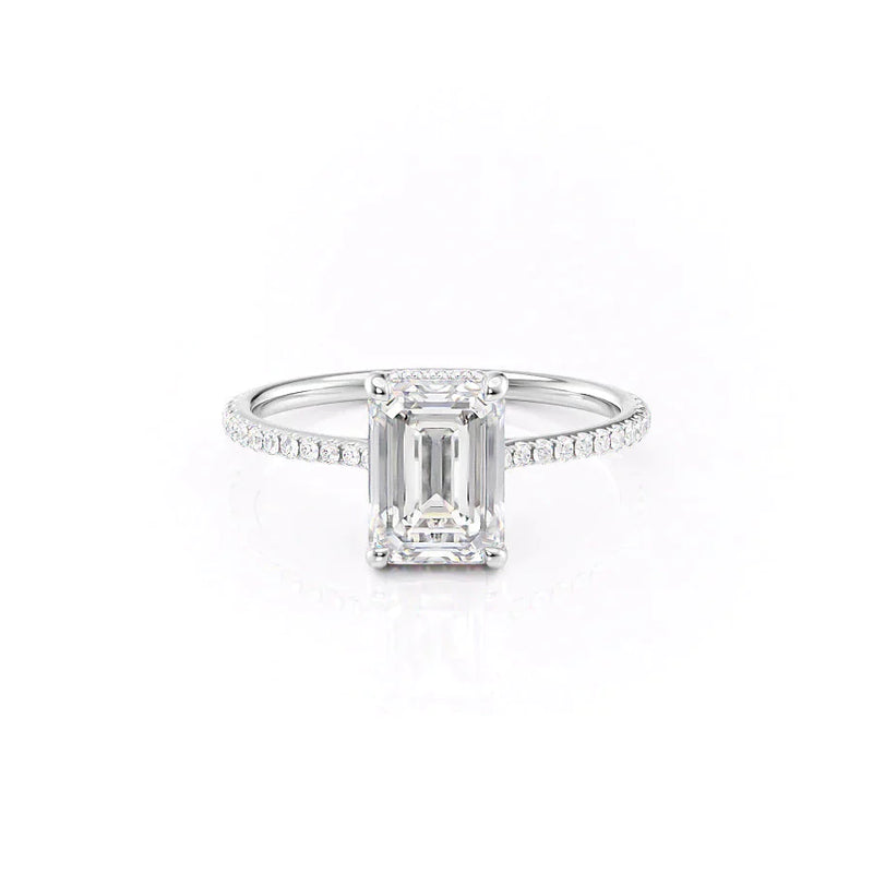 Emerald White Gold 14K The Pave Maia, Emerald White Gold 18K The Pave Maia