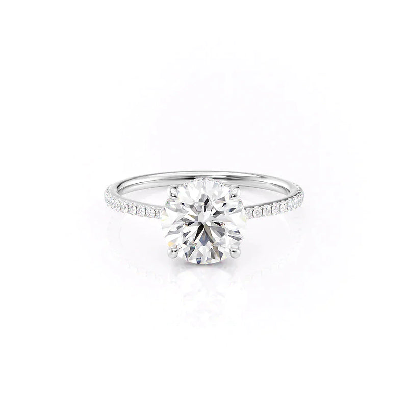 Round White Gold 14K The Pave Maia, Round White Gold 18K The Pave Maia