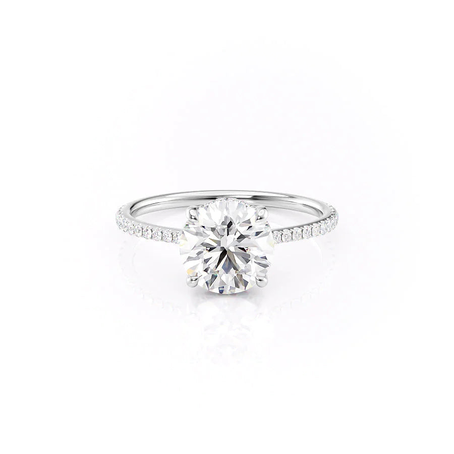 Round White Gold 14K The Pave Maia, Round White Gold 18K The Pave Maia