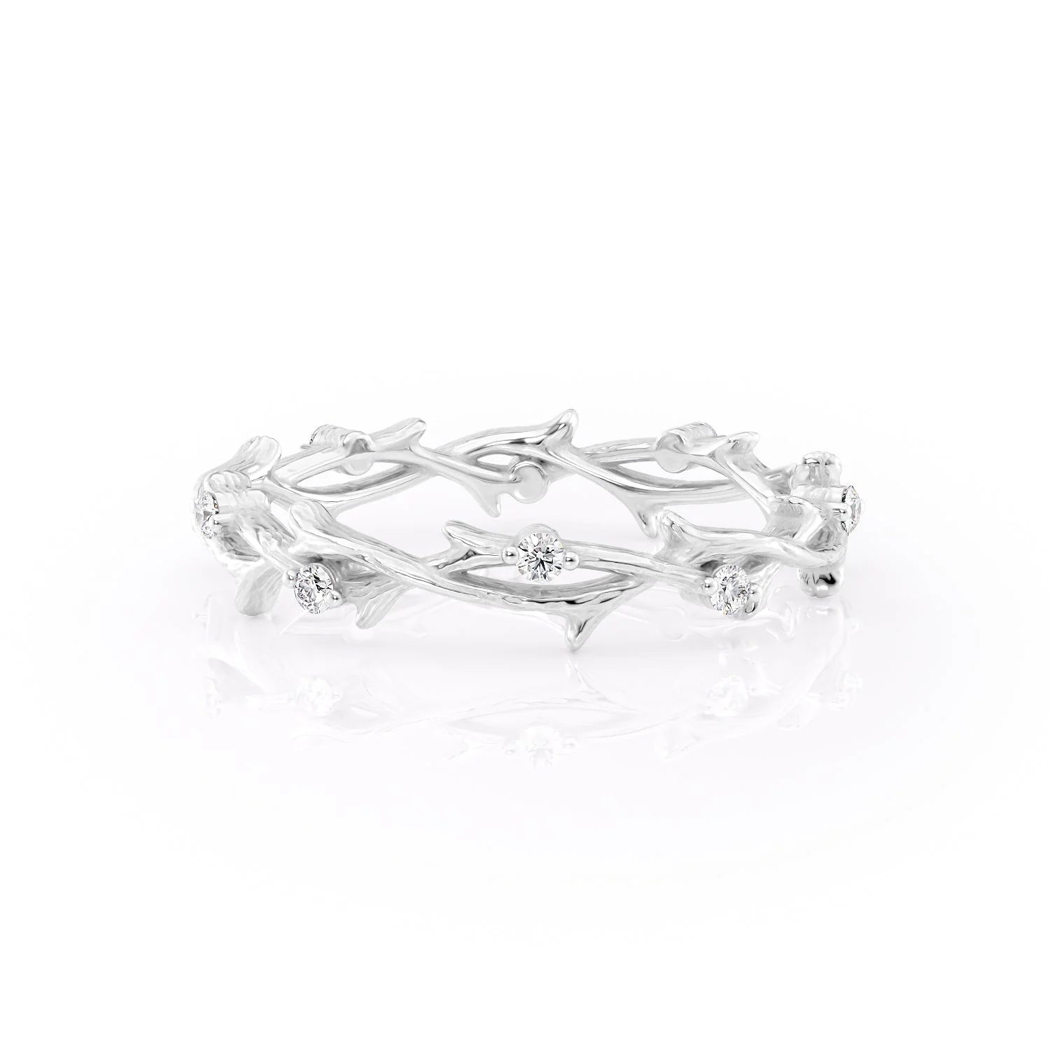 14k White Gold Textured Eternity Twig 18k White Gold Textured Eternity Twig