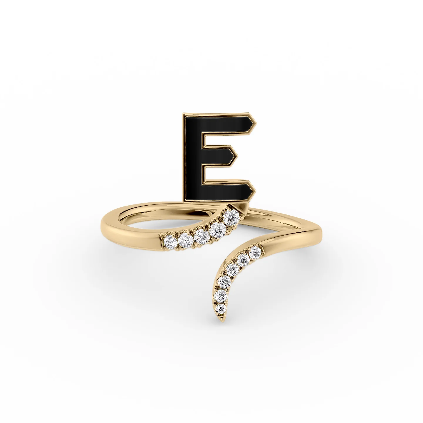 Buy 14k Gold Initial Ring / Tiny Letter Ring / Stackable Initial Ring /  Dainty Initial Ring/ Tiny Initial Ring / Personalized Gift for Mom Online  in India - Etsy