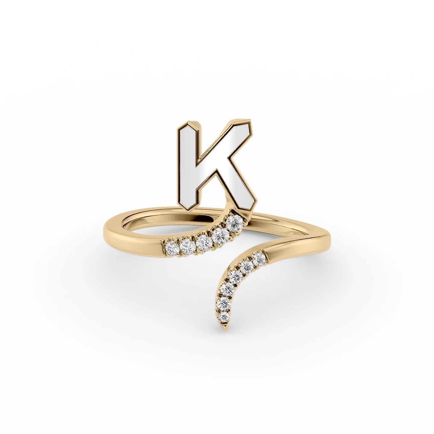 Womens Band Ring Initial Letter Alphabet Rings A Z Silver And Gold  Adjustable Finger Ring For Women Girl Jewelry Anime Ring - Walmart.com