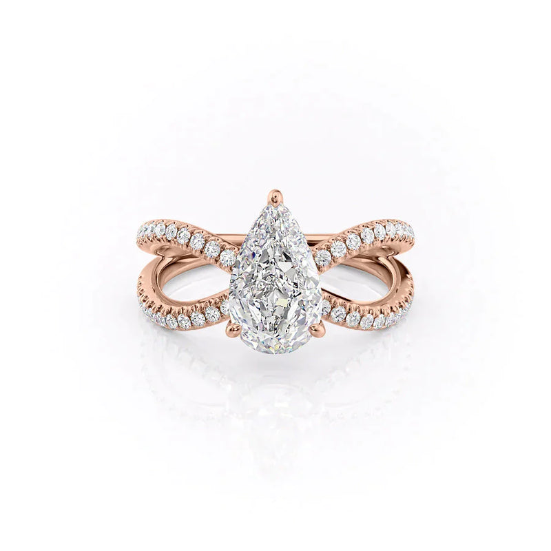 The Zoey Pear Rose Gold 14k, The Zoey Pear Rose Gold 18k