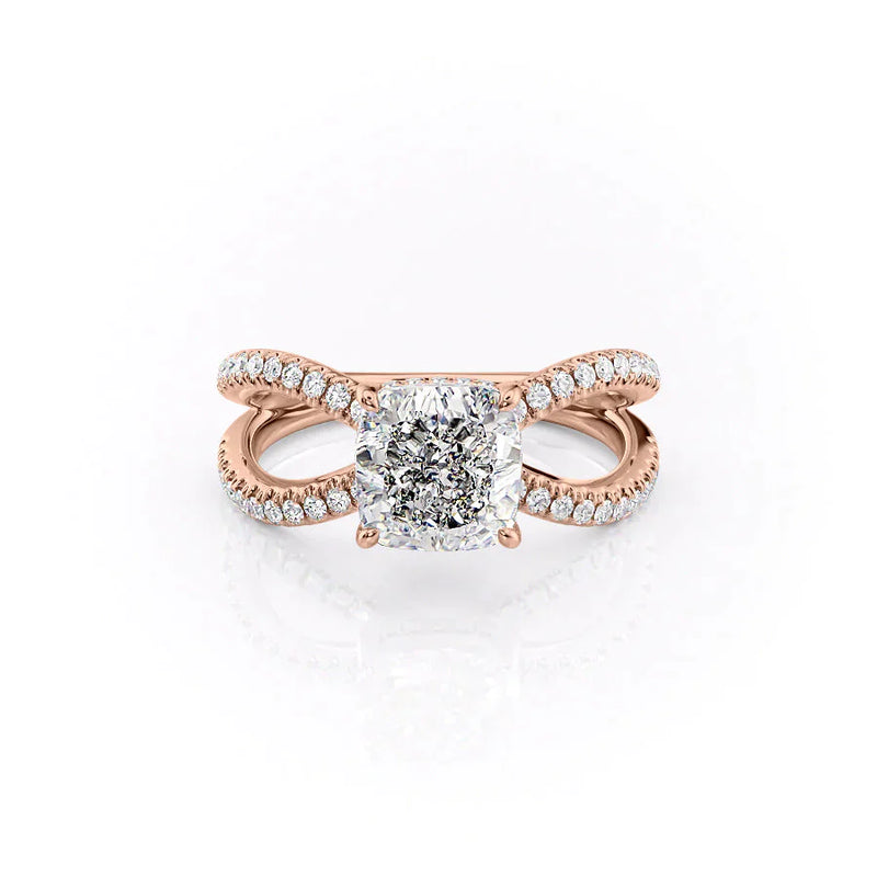 The Zoey Cushion Rose Gold 14k, The Zoey Cushion Rose Gold 18k