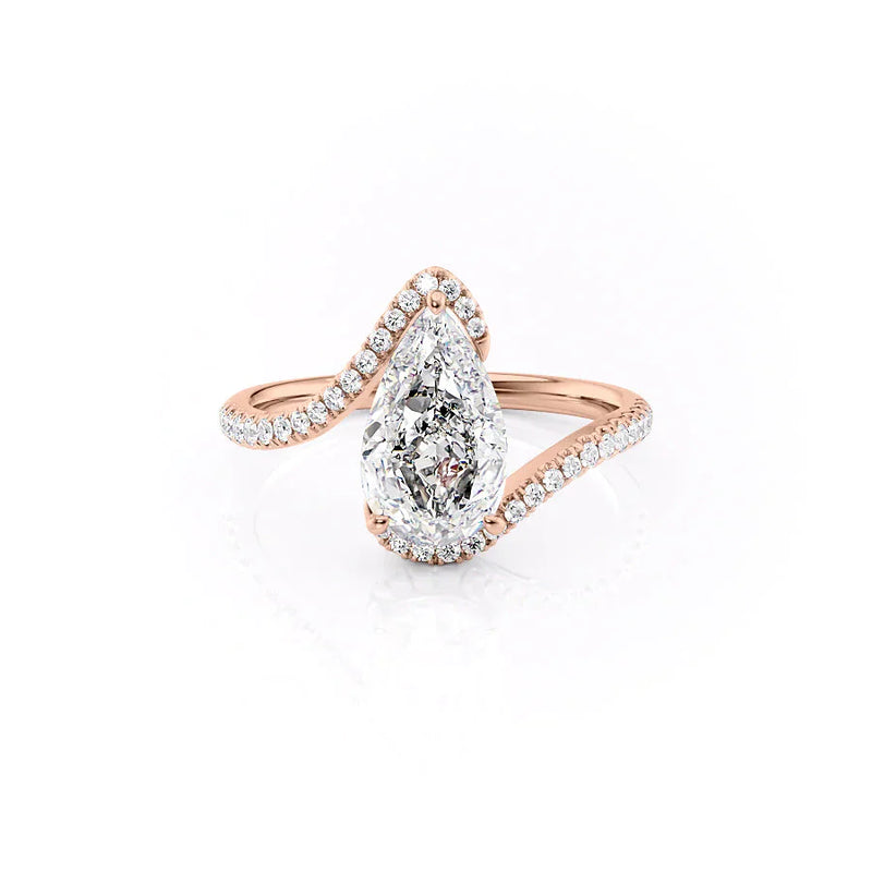 Pear The Pave Skyler Rose Gold 14K, Pear The Pave Skyler Rose Gold 18K