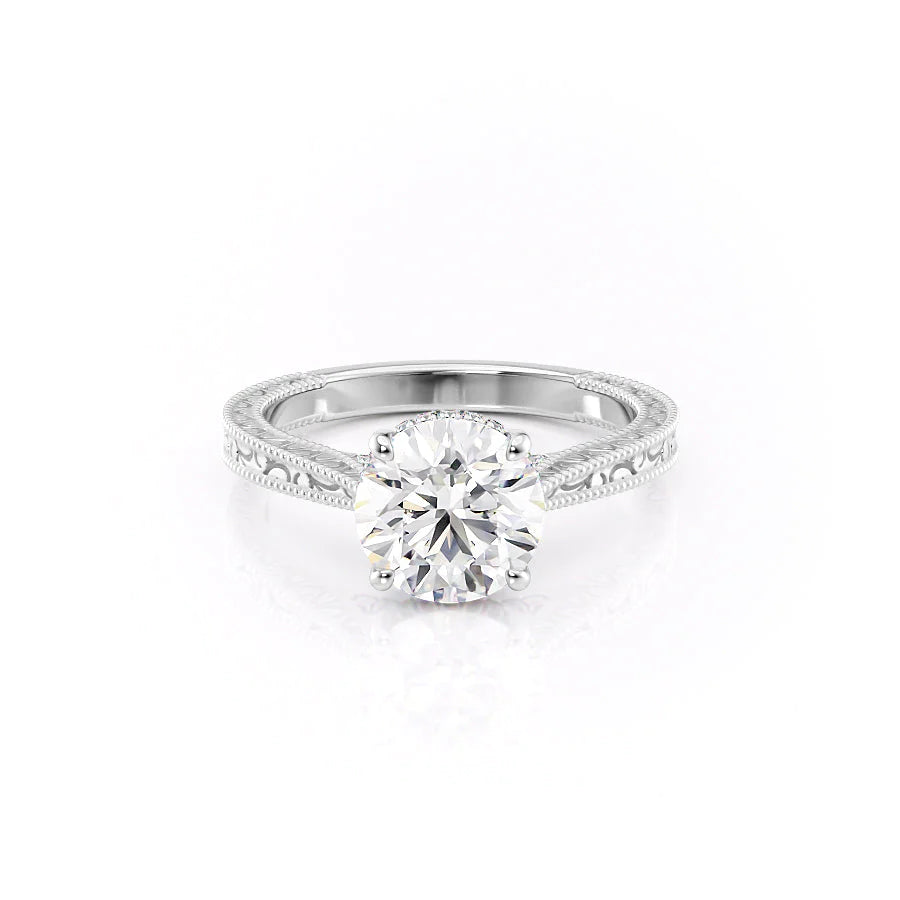 Round White Gold 14K The Elizabeth, Round White Gold 18K The Elizabeth