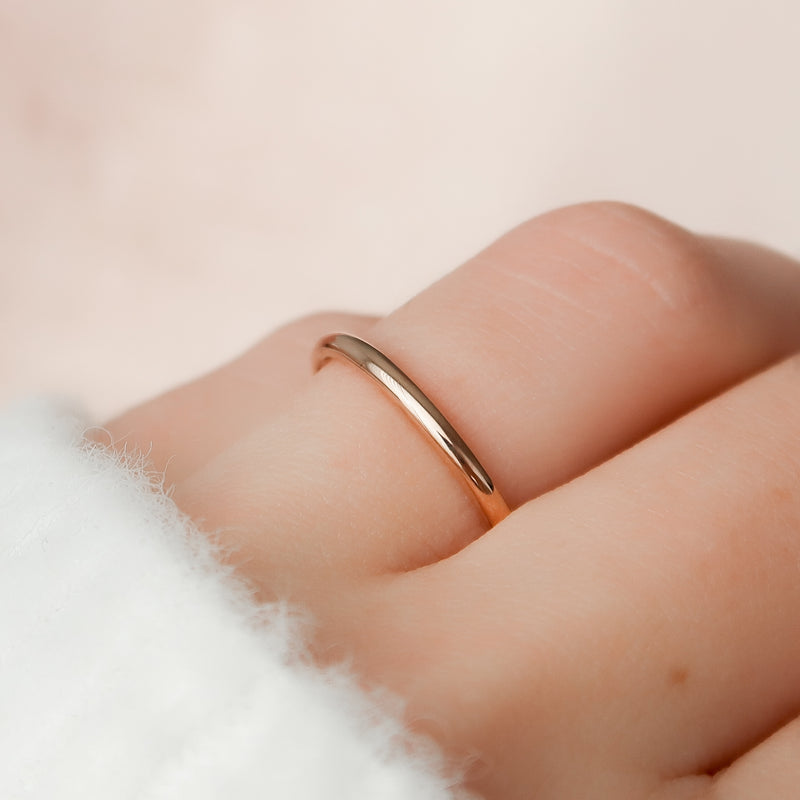 The Natalie - Wedding Band Made in Rose Gold