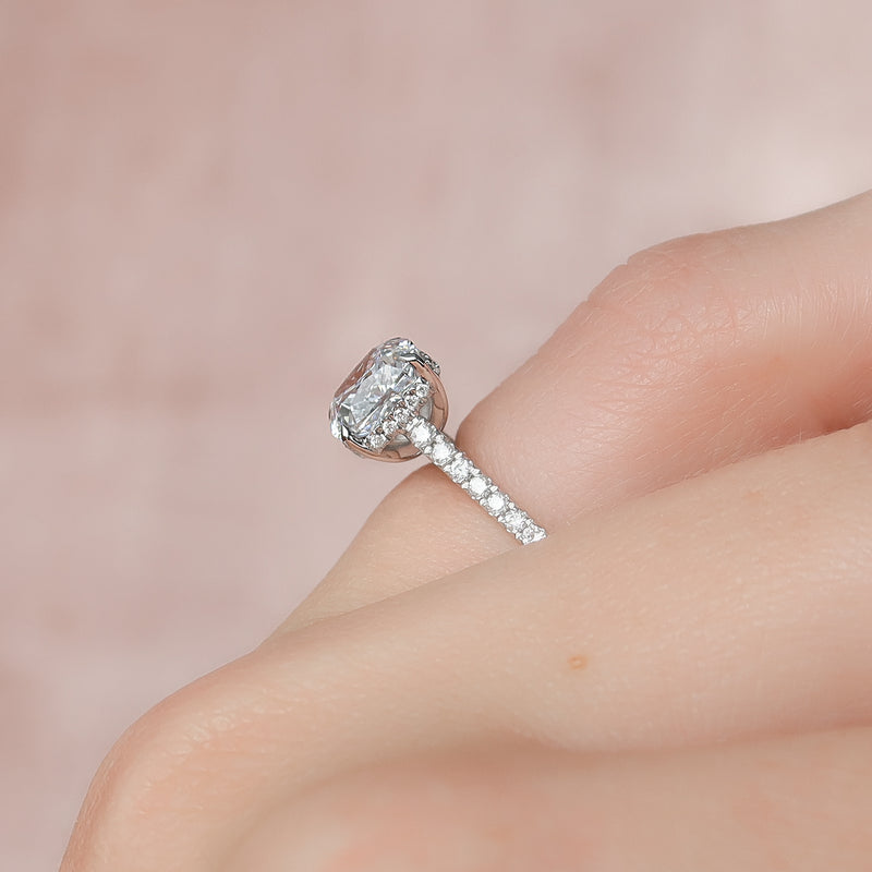 The Pave Natalie - Engagement Ring Made in White Gold